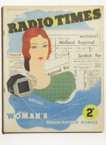 Womans Broadcasting BBC Radio Times 16th November 1934 Postcard