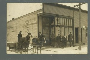 Deerwood MINNESOTA RPPC 1910 GENERAL STORE Winter nr Aitkin Crosby Brainerd