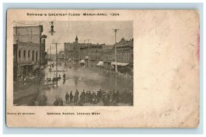 C.1904 Saginaw's Greatest Flood, Genesee Avenue Postcard F70