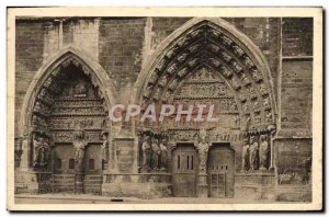 Old Postcard Reims The north portal of the cathedral