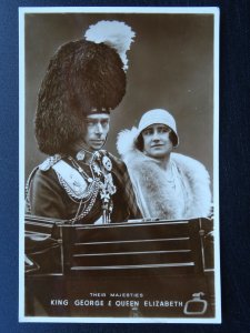 British Royalty KING GEORGE Vl & QUEEN ELIZABETH c1940s RP Postcard