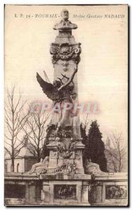 Postcard Roubaix Old Statue Gustave Nadaud