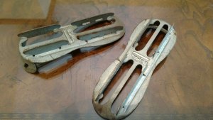 Vintage Strap on Ice Skate Blades made by Arco