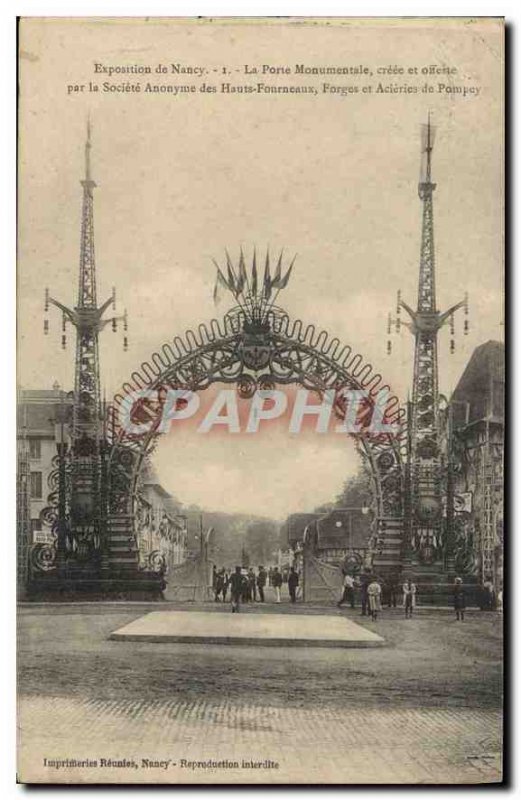 Old Postcard Exhibition NANCY The monumental gate