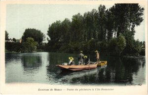 CPA Poste de Pecheurs a l'Ile Pommier - Environs de Meaux (1038848)