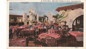 Postcard El Patio Grill Benjamin Franklin Hotel Philadelphia PA