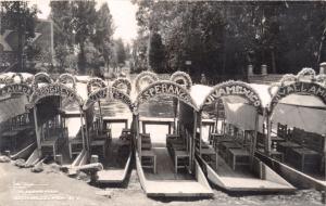 XOCHIMILCO F D MEXICO EL EMBARGADERO ON LAGO~ REAL PHOTO POSTCARD 1940s