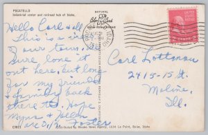 Pocatello Idaho~Aerial View Overlooking City~Vintage Postcard