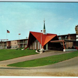 c1950s Madison, WI Howard Johnson Motor Lodge Chrome Photo Fagan Texaco Sign A9