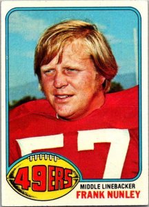 1976 Topps Football Card Frank Nunley San Francisco 49ers sk4581