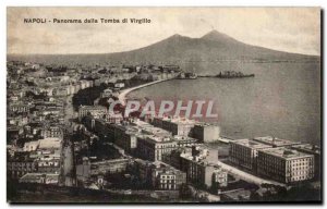 Italy Napoli Old Postcard Panorama dalla Tomba di Virgillo