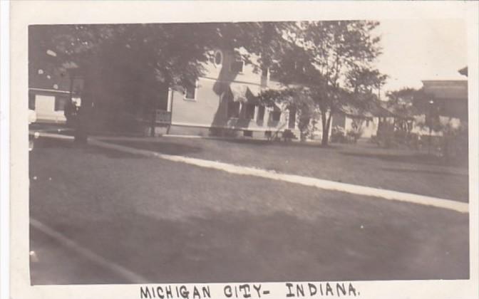 Indiana Michigan City Residential Scene Real Photo