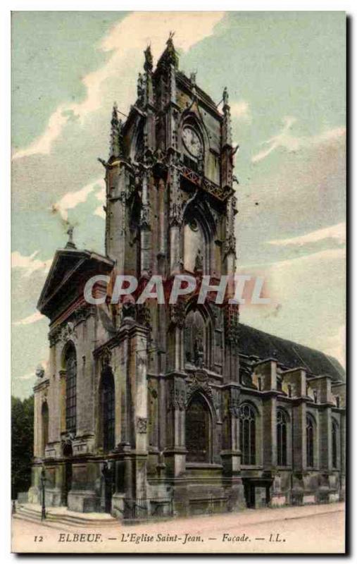 Elbeuf - L & # 39Eglise Saint John - Old Postcard