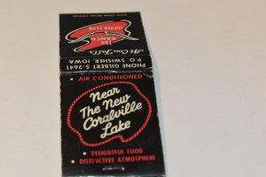 The Ranch Supper Club at Cou Falls Iowa 20 Strike Matchbook Cover