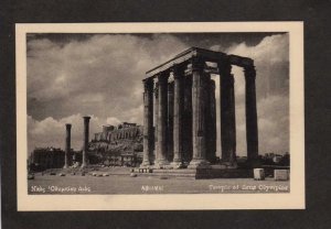 Greece Temple of Zeus Olympios Olympia Greek Postcard Carte Postale