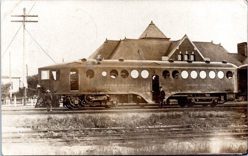 RPPC Train Union Pacific Motor Car 10 - Posted Hudson Colorado Jul 18 1909