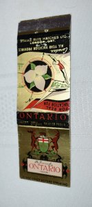 Ontario for Real Vacation Fun Tourism Advertising 20 Strike Matchbook Cover