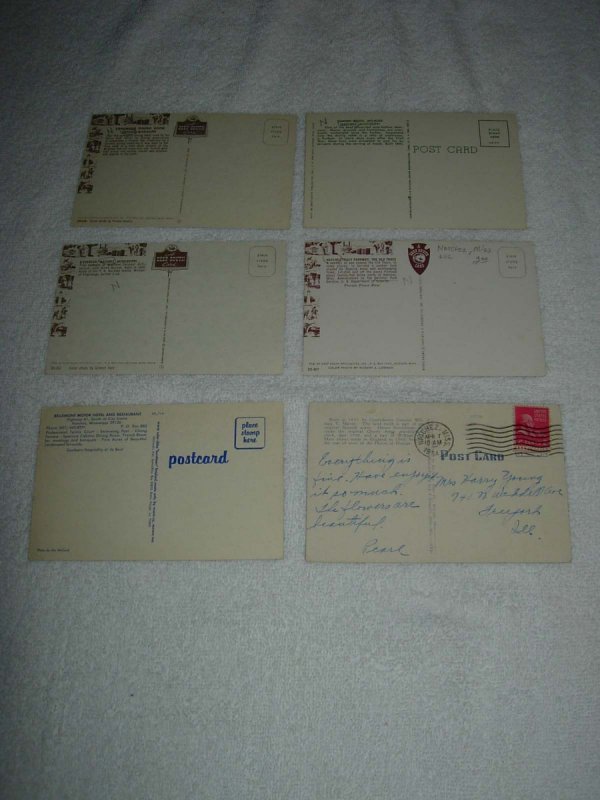 Natchez MS - Lot Of 6 Great Vintage Postcards - x0588