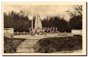 Old Postcard Monument to Wood Caures to the memory of Colonel Driant Army