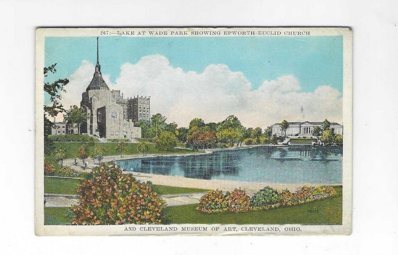 Vtg 1920's/30's Wade Park, Cleveland, Ohio View Sapirstein Postcard