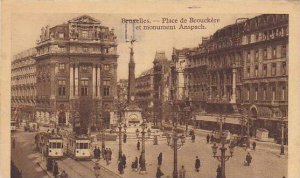 Belgium Brussels Place de Brouckere et monument Anspach 1935