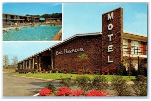 c1960's Bar Harbour Motel Massapequa Park Long Island New York NY Postcard