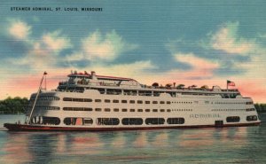 Vintage Postcard Steamer Steamship Ocean Transport Admiral St. Louis Missouri MO