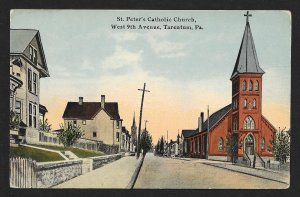 St Peters Church Street View Tarentum PA Unused c1910s