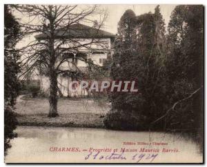 Old Postcard Charmes Property and Maison Maurice Barres