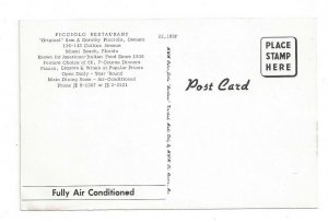 Postcard Picciolo Restaurant Miami Beach Florida Standard Multi View Card