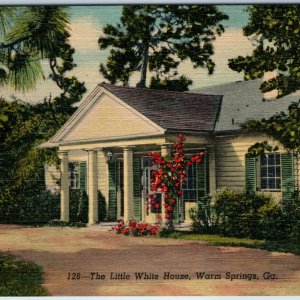 1947 Warm Springs GA Little White House Franklin Roosevelt Home Linen Teich A219