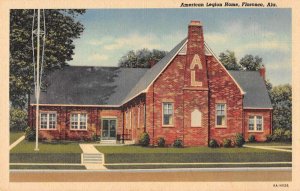 Florence Alabama American Legion Home Linen Vintage Postcard AA47629