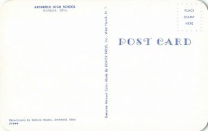 Postcard Archbold High School Ohio