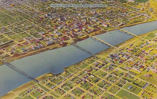 Aerial View Of Little Rock Arkansas 1948