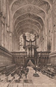 CAMBRIDGE, KING'S COLLEGE CHAPEL, CHOIR WEST, Cambridgeshire - Vintage POSTCARD