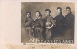 Unknown Basketball Team, N.H.N.S. 1906, Brown 1906 Photo Unused writing on fr...