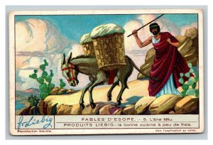 Vintage Liebig Trade Card - French - 2 of the Aesop's Fables Set