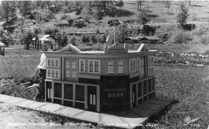 J14/ Turkey Creek Canon Colorado RPPC Postcard c1940s Tiny Town Bank  50