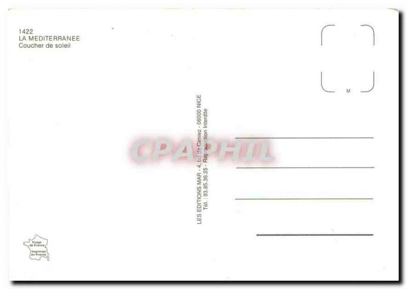 Modern Postcard The Mediterranean Sunset