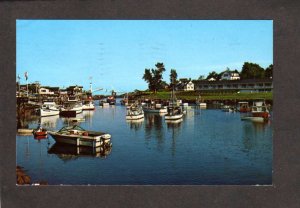 ME Perkins Cove Fishing Boats Harbor Ogunquit Maine Postcard PC