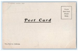 c1905 Monkey Music Box Man Smoking Cigarette On Window Antique Postcard