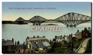 Old Postcard Forth Bridge and Edinburgh South Queensferry