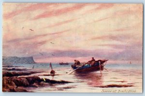 Sussex England Postcard Sunrise off Beachy Head c1910 Aquarette Tuck Art