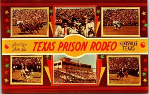 Greetings from the Texas Prison Rodeo, Huntsville Postcard Dexter multi view