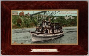 1909 Maid of the Mist Niagara Falls Steamboat Postcard US to Canada H83