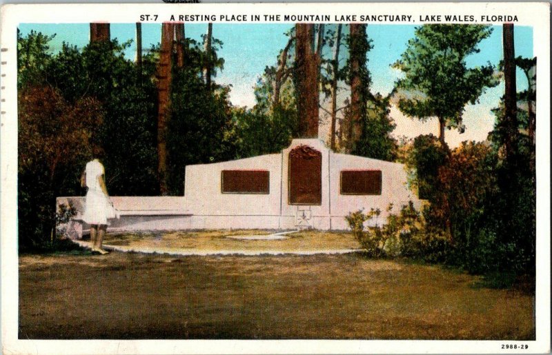 Resting Place Mountain Lake Sanctuary FL Vintage Postcard Standard View Card