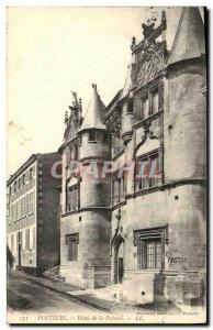 Old Postcard Poitiers Hotel de la Prevote