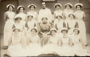 Hampshire England England Nurses Ringwood Photography  RPPC Vintage Postcard