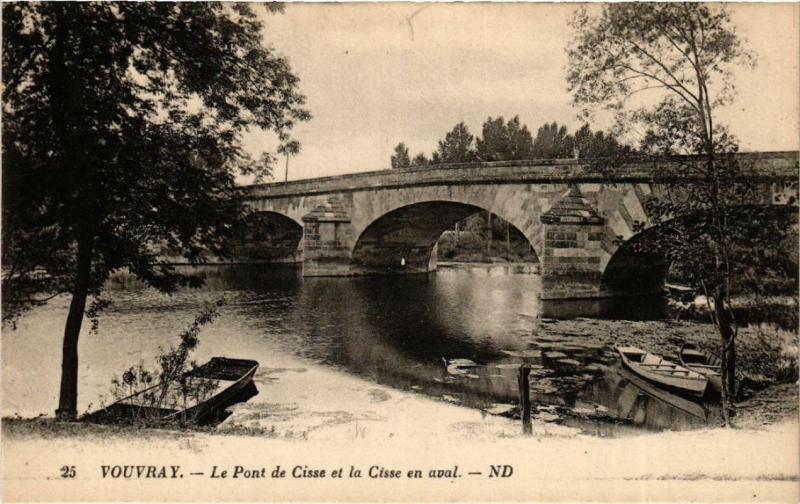 CPA VOUVRAY Le Pont de Cisse et la Cisse en aval (611688)