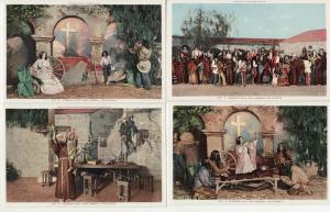 CA   SAN GABRIEL   MISSION PLAY  4 POSTCARDS postcard